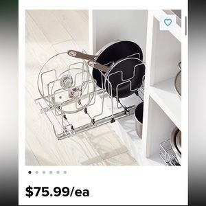 Chrome Roll Out Cookware Organizer